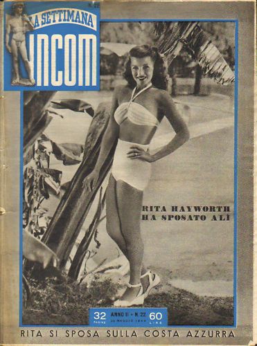 SETTIMANA INCOM magazine side cover Issue 22 28 May 1949