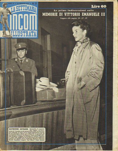 SETTIMANA INCOM magazine side cover Issue 21 26 May 1951