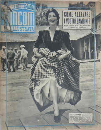 SETTIMANA INCOM magazine side cover 11 August 1951