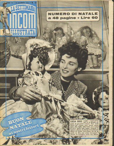 SETTIMANA INCOM magazine side cover 22 December 1951