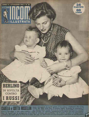 SETTIMANA INCOM magazine side cover 27 June 1953