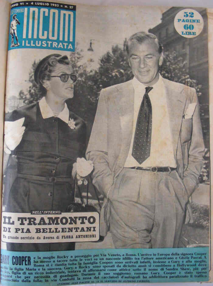 SETTIMANA INCOM magazine side cover 4 July 1953