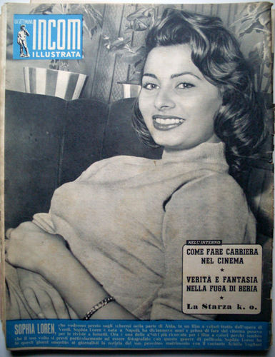 SETTIMANA INCOM magazine side cover 3 October 1953