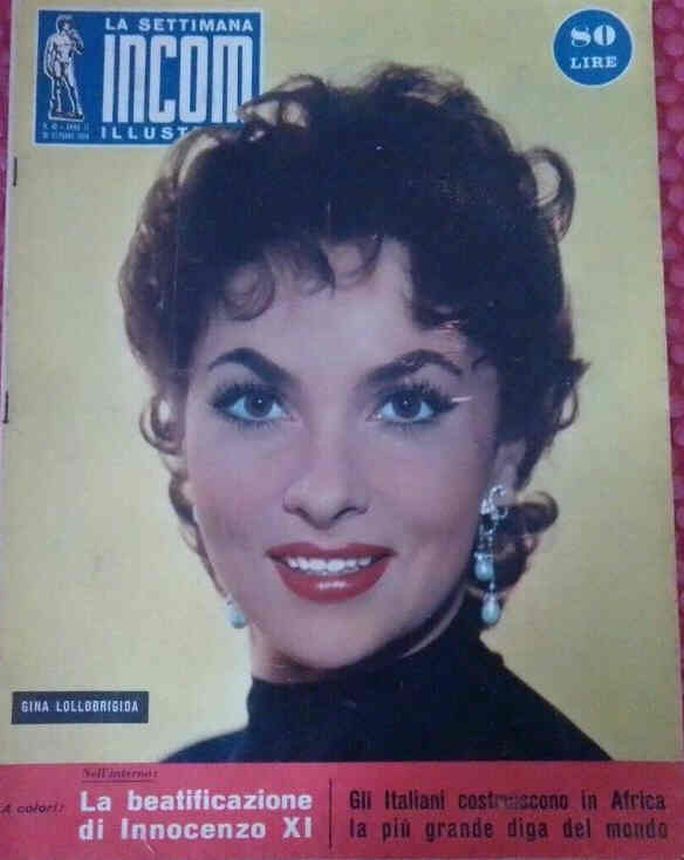 SETTIMANA INCOM magazine side cover 20 October 1956