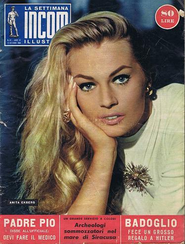 SETTIMANA INCOM magazine side cover 11 October 1958