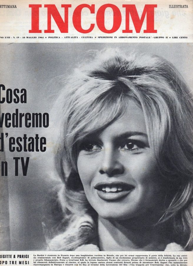 SETTIMANA INCOM magazine side cover 10 May 1964