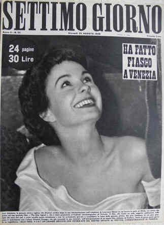 SETTIMO GIORNO magazine side cover Issue 35 25 August 1949