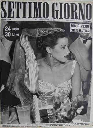 SETTIMO GIORNO magazine side cover Issue 38 15 September 1949