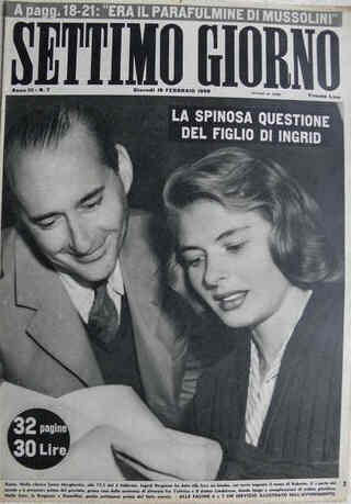 SETTIMO GIORNO magazine side cover Issue 7 16 February 1950