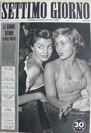 SETTIMO GIORNO magazine side cover Issue 35 31 August 1950