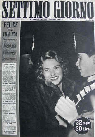 SETTIMO GIORNO magazine side cover Issue 44 2 November 1950