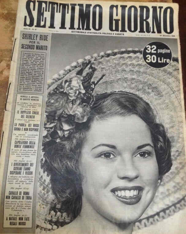 SETTIMO GIORNO magazine side cover Issue 51 21 December 1950