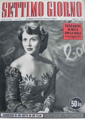 SETTIMO GIORNO magazine side cover Issue 18 3 May 1951