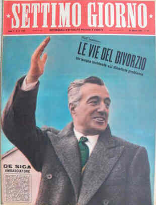 SETTIMO GIORNO magazine side cover Issue 12 20 March 1952