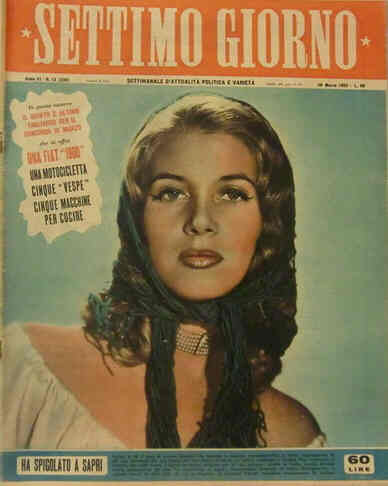 SETTIMO GIORNO magazine side cover Issue 13/230 28 March 1953