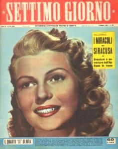 SETTIMO GIORNO magazine side cover 1 October 1953