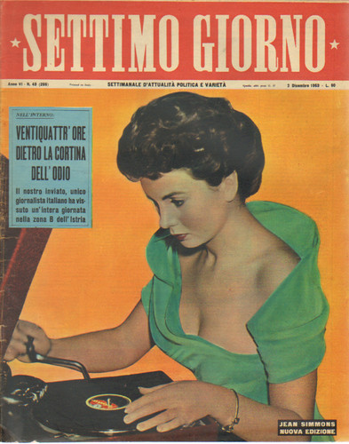 SETTIMO GIORNO magazine side cover Issue 49 2 December 1953