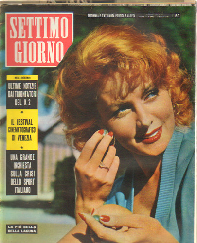 SETTIMO GIORNO magazine side cover Issue 36  1954
