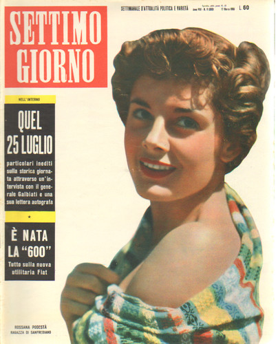 SETTIMO GIORNO magazine side cover Issue 11  1955