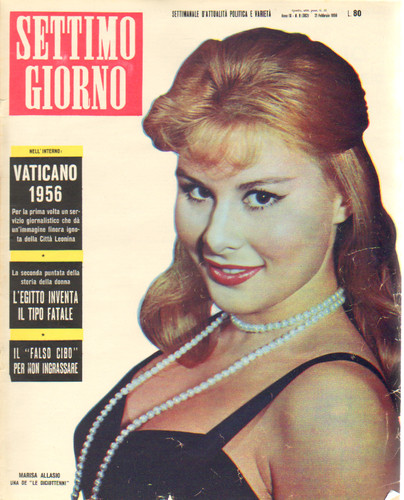 SETTIMO GIORNO magazine side cover Issue 8  1956