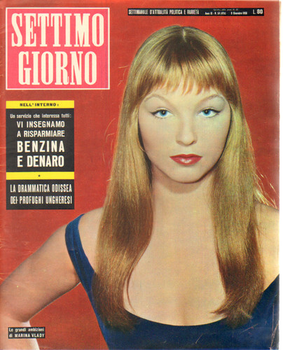 SETTIMO GIORNO magazine side cover Issue 50  1956