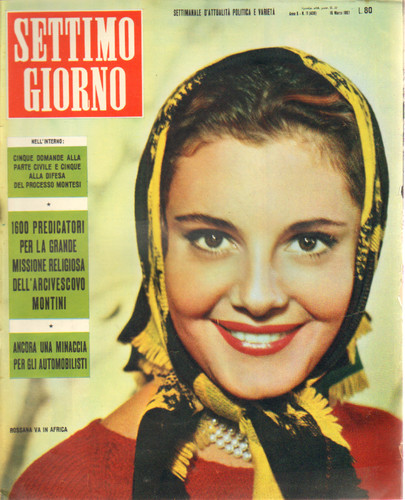 SETTIMO GIORNO magazine side cover Issue 11  1957