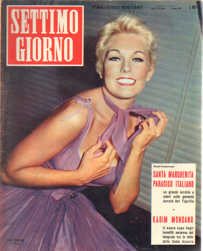 SETTIMO GIORNO magazine side cover Issue 31  1957