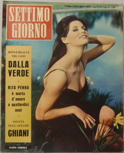 SETTIMO GIORNO magazine side cover Issue 26/557 25 June 1959
