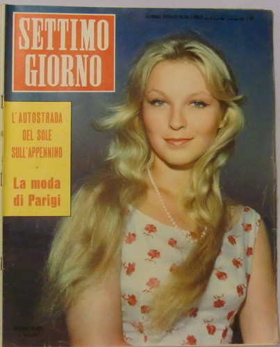 SETTIMO GIORNO magazine side cover Issue 37/568 10 September 1959