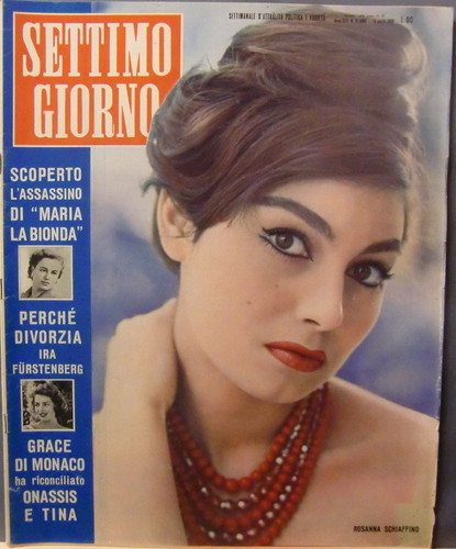 SETTIMO GIORNO magazine side cover Issue 16/599 14 April 1960
