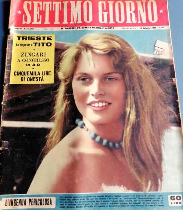 SETTIMO GIORNO magazine side cover 18 September 1953
