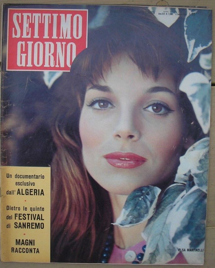 SETTIMO GIORNO magazine side cover Issue 7 11 February 1960