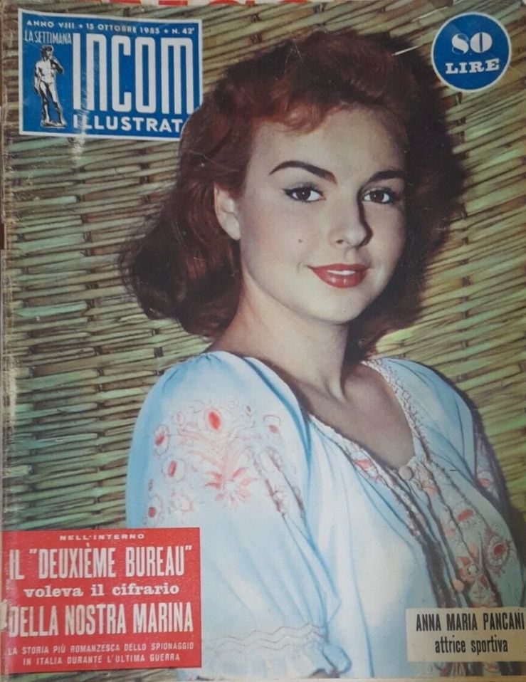 SETTIMANA INCOM magazine side cover 15 October 1955
