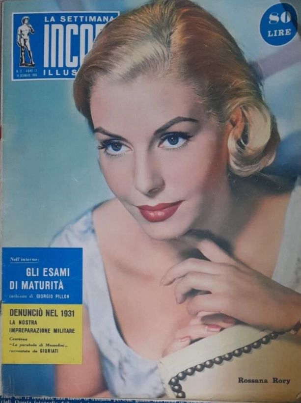 SETTIMANA INCOM magazine side cover 14 January 1956