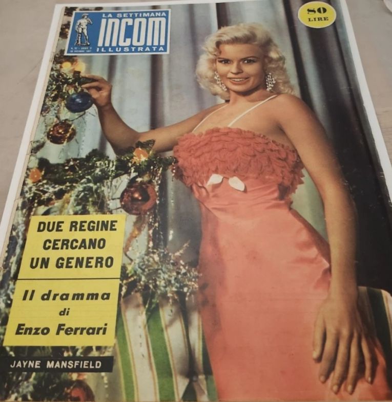 SETTIMANA INCOM magazine side cover  December 1957