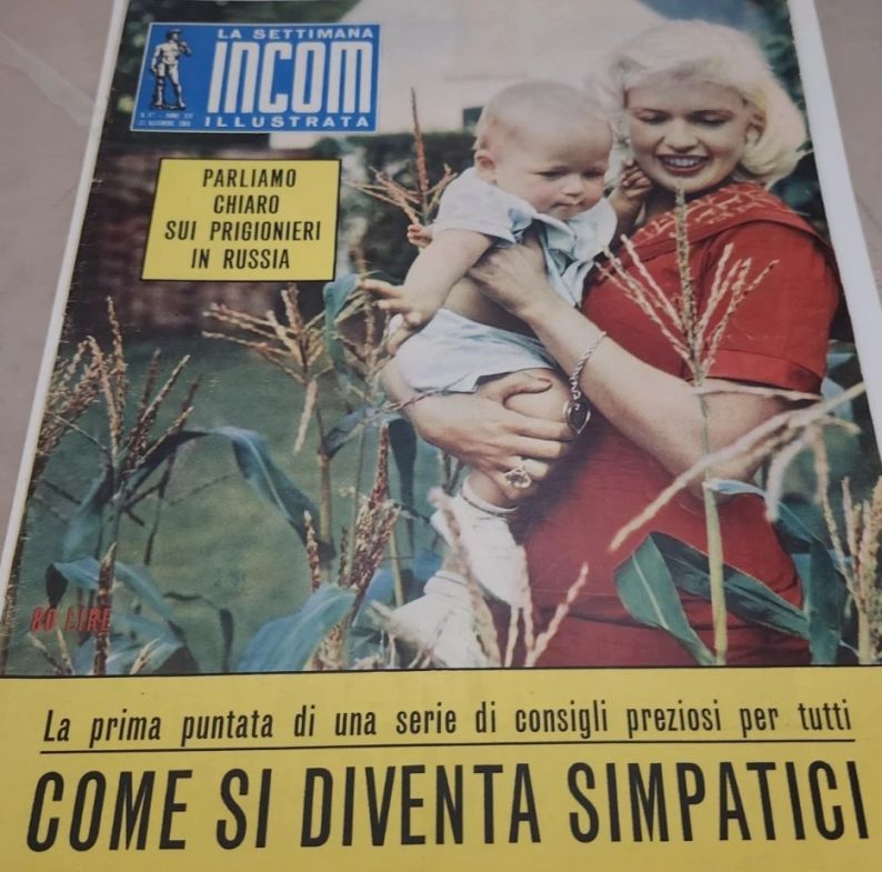 SETTIMANA INCOM magazine side cover  November 1959