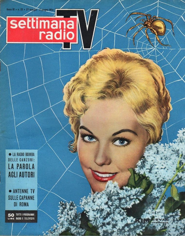 SETTIMANA RADIO TV magazine side cover 27 May 1956