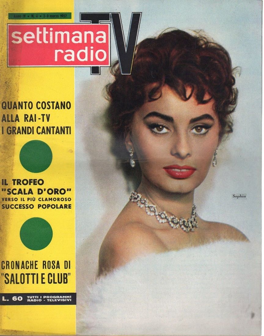SETTIMANA RADIO TV magazine side cover 3 March 1957