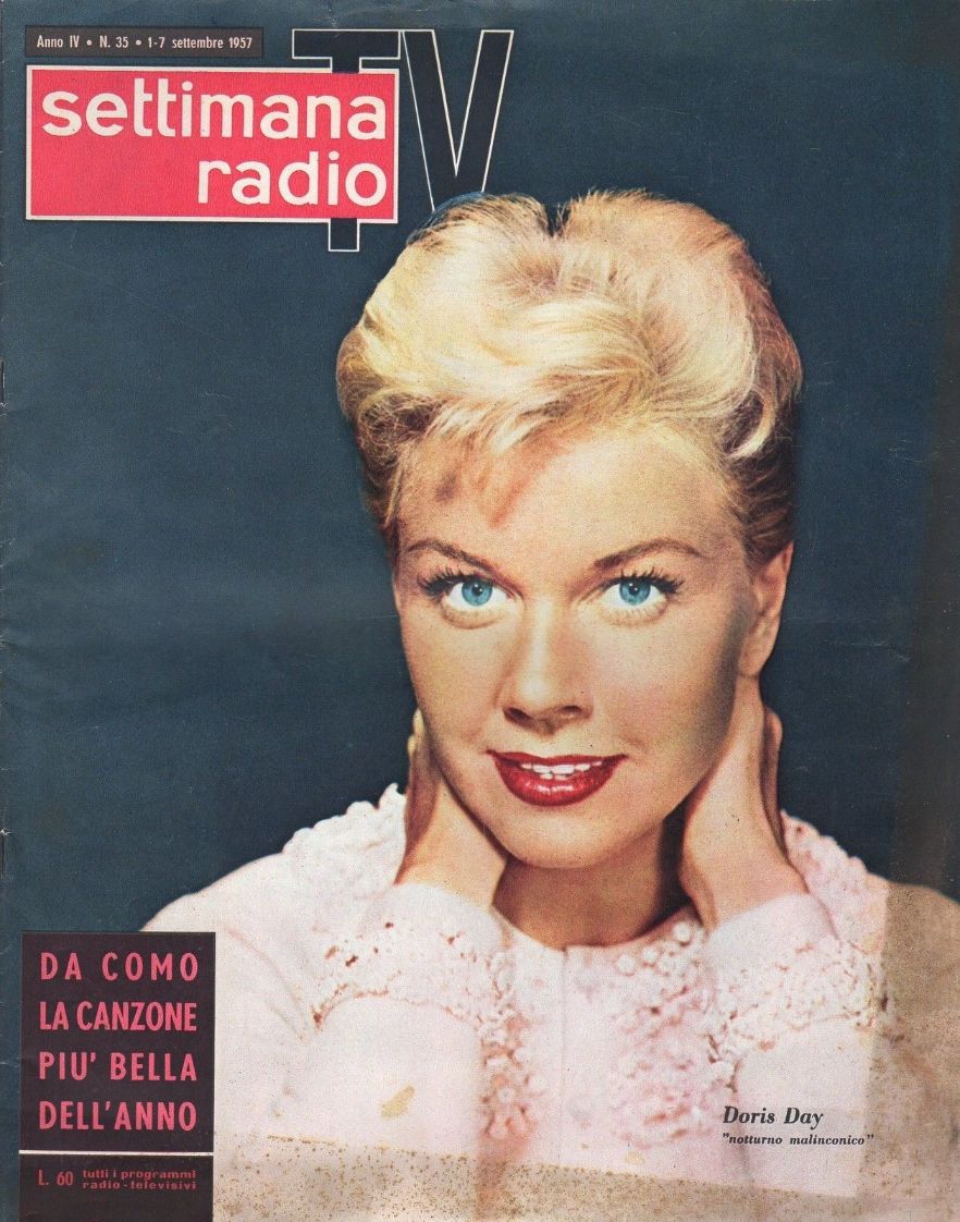 SETTIMANA RADIO TV magazine side cover 1 September 1957