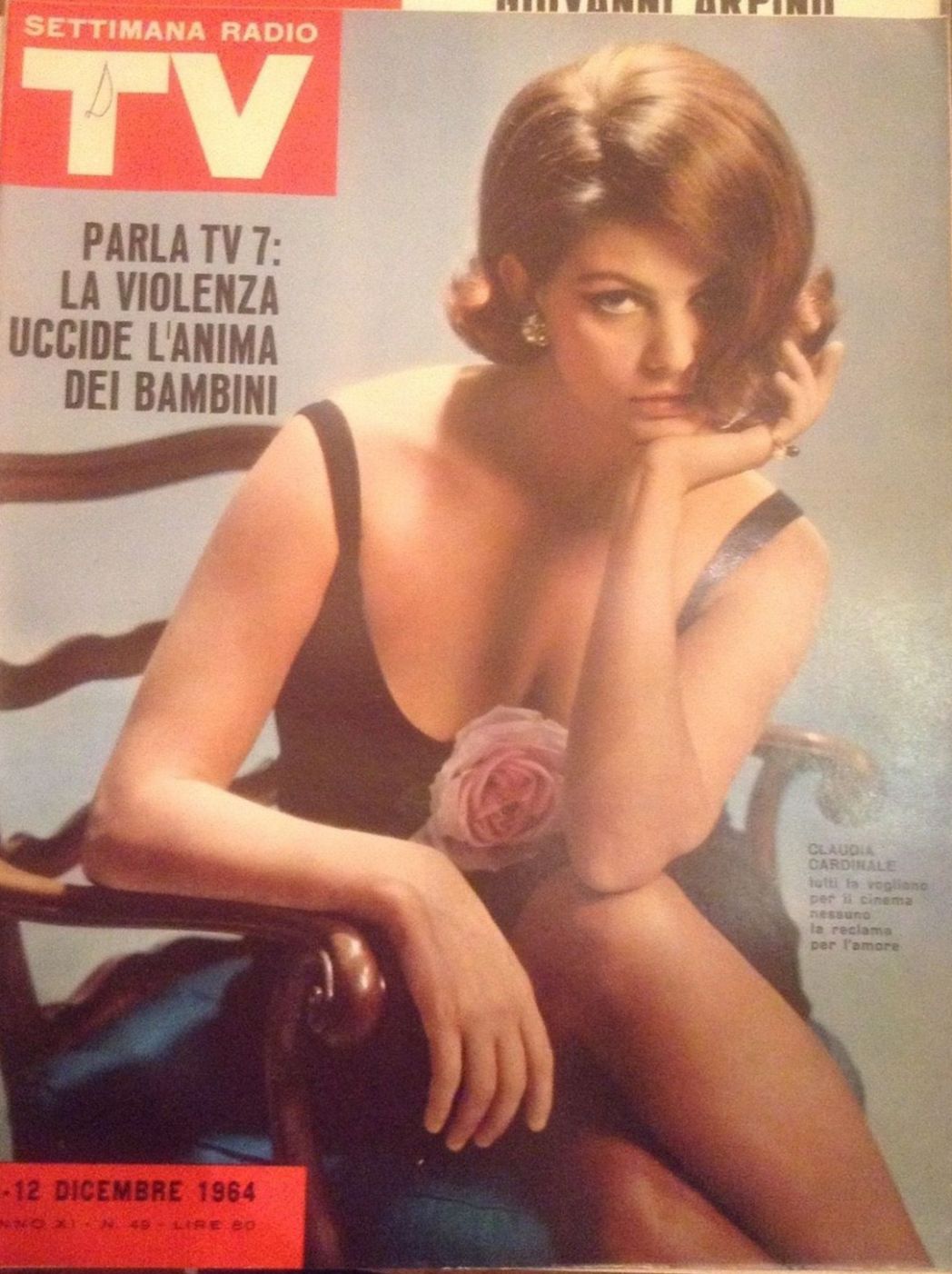 SETTIMANA RADIO TV magazine side cover 4 July 1964
