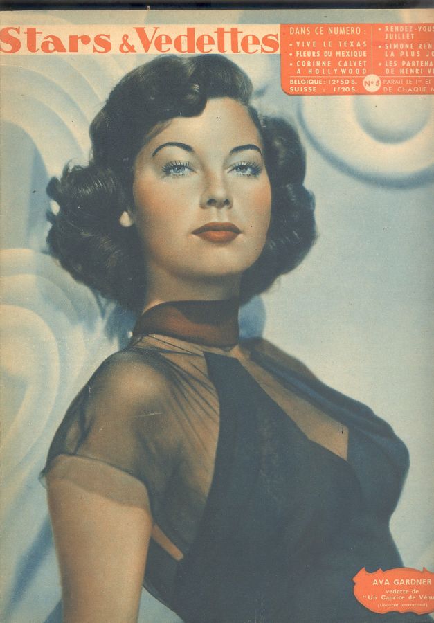 STARS ET VEDETTES magazine side cover Issue 5  July 1948
