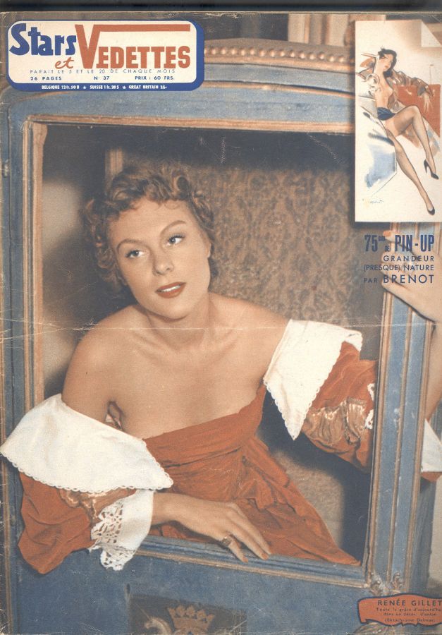 STARS ET VEDETTES magazine side cover Issue 37   1950