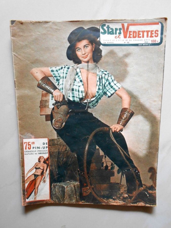 STARS ET VEDETTES magazine side cover Issue 53   1950