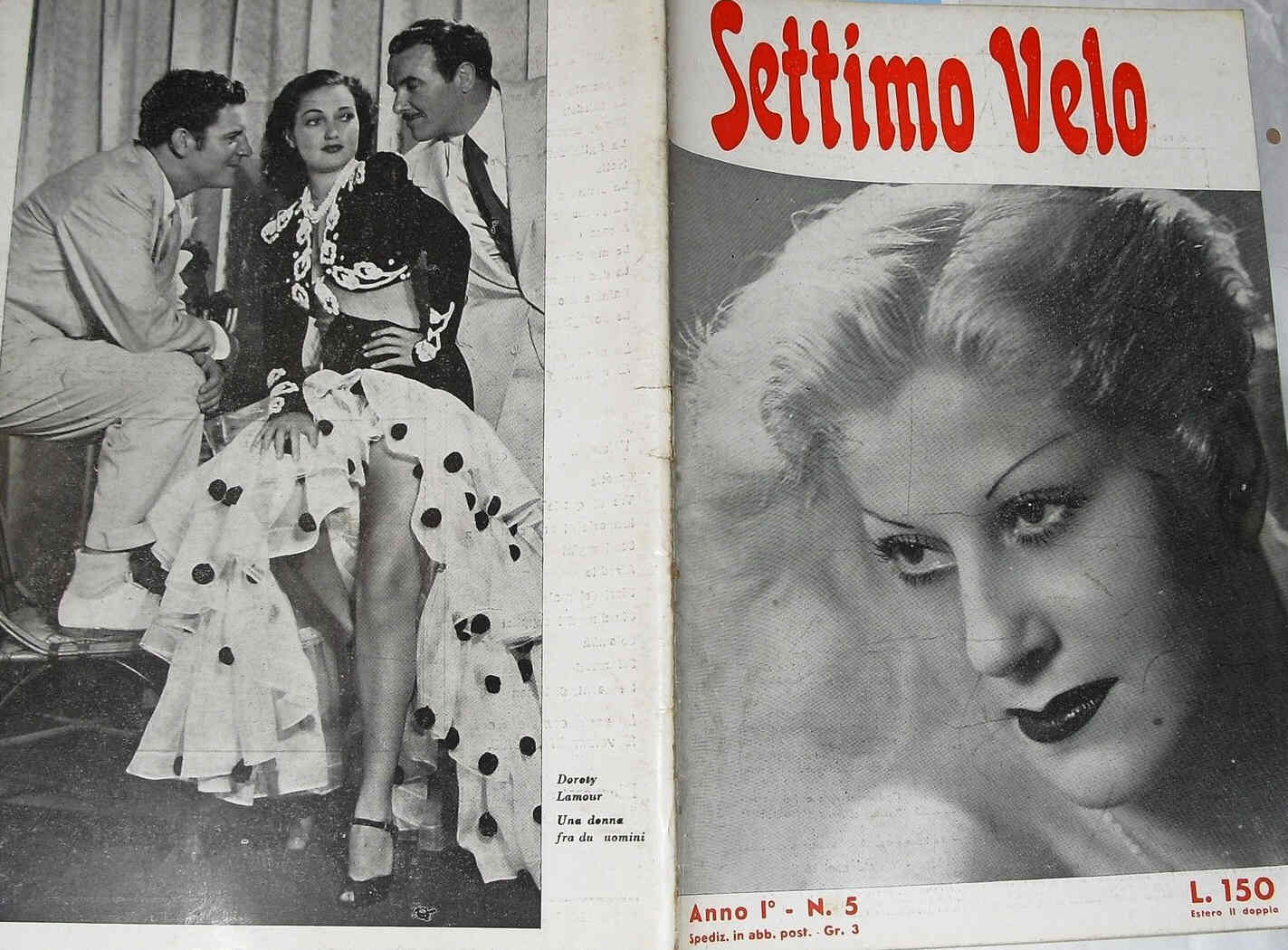 SETTIMO VELO magazine side cover Issue 5  1949