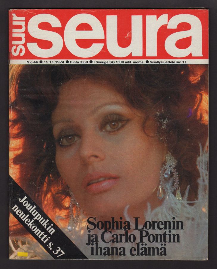 SEURA magazine side cover Issue 46 15 November 1974