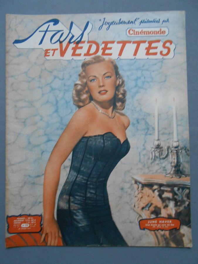 STARS ET VEDETTES magazine side cover Issue 19  1950
