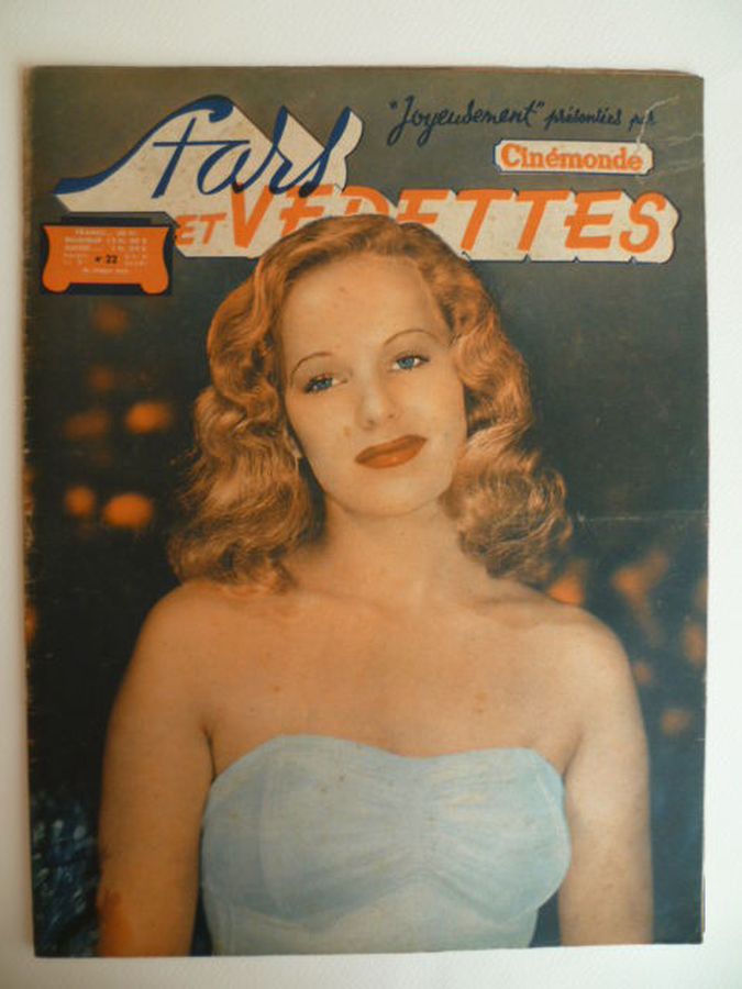 STARS ET VEDETTES magazine side cover Issue 22  1950
