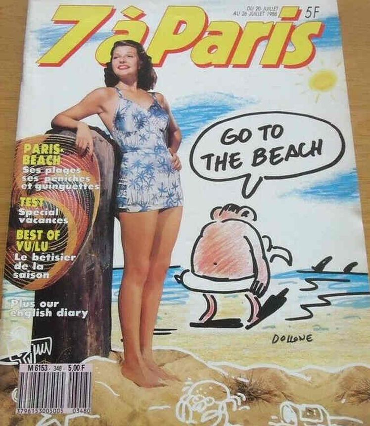 SEVEN A PARIS magazine side cover 20 July 1988