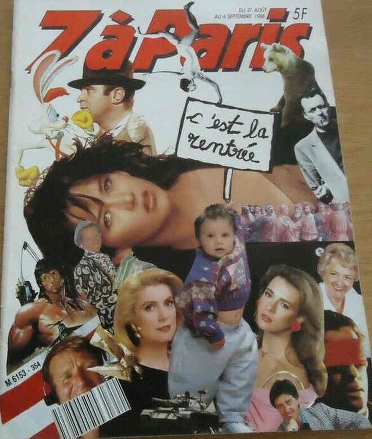 SEVEN A PARIS magazine side cover 31 August 1988