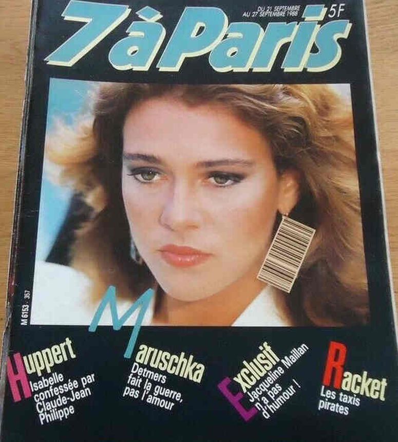 SEVEN A PARIS magazine side cover 21 September 1988